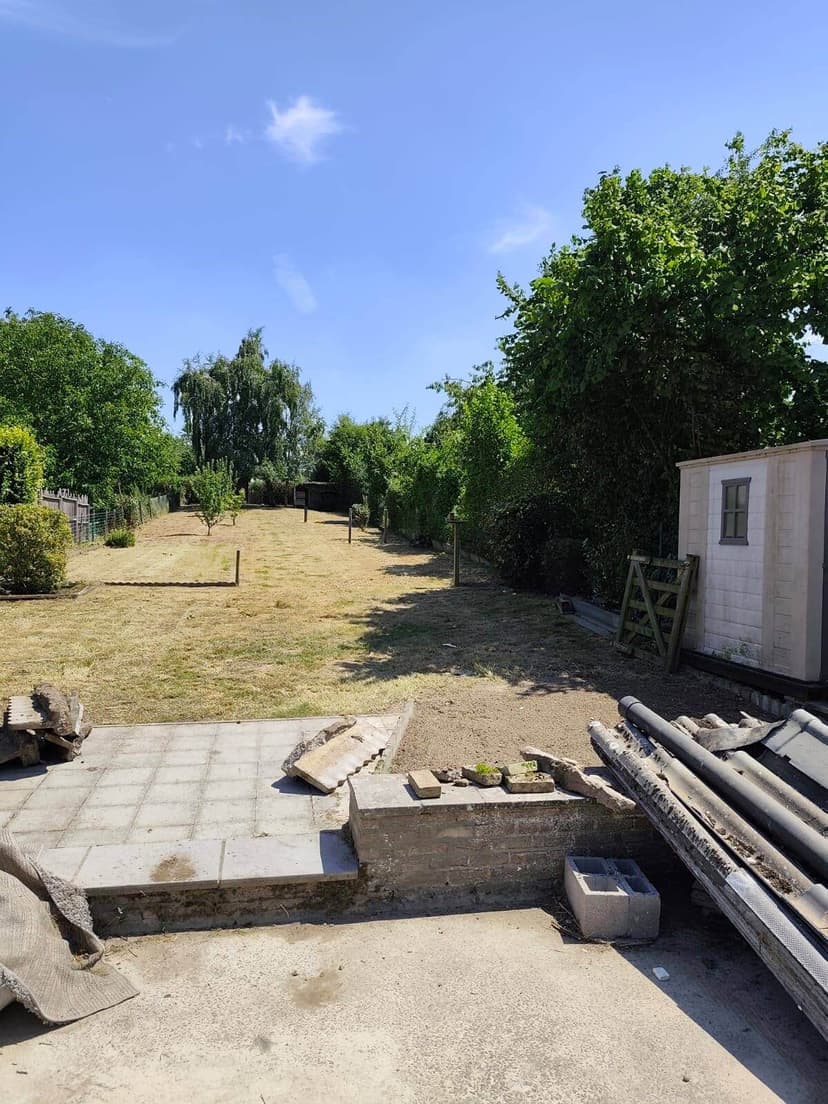 Jardin après nettoyage